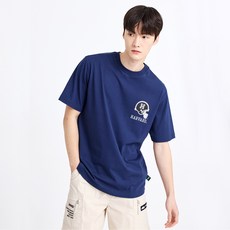 펠트 남녀공용 스몰 헬멧 로고 통기성 반팔티셔츠 PA2TSU203