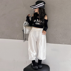 Orangedamom 女童 LSO1289 露肩短版上衣褲子套裝