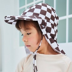 IAMBEBE 嬰幼兒格紋翻蓋帽