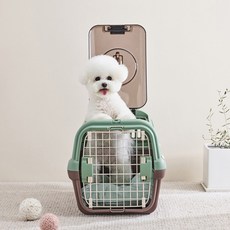 릿첼 캠핑 켄넬 이동장 더블도어, 카키그린, 1개