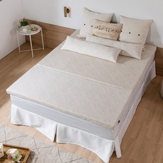 바이빔 에어코어 3단 접이식 워셔블 매트리스, 베이지, 5cm