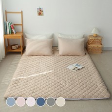 韓國 amante Cottonbell 純棉絎縫床墊套, 卡布奇諾色