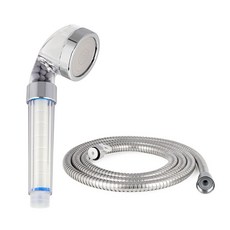 MONESPACE 增壓濾芯蓮蓬頭FS300+金屬淋浴管2m組, 1組