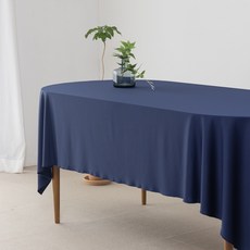 대성섬유 구김없는 무지 호텔 식탁보, 네이비, 중(220 x 155 cm), 1개 네이비, 중(220 x 155 cm), 1개