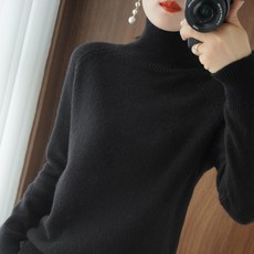 Rich Unni 女款秋冬素色高領柔軟毛衣針織衫