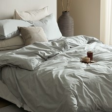MARCELINE May 60支紗水洗被套, 灰色