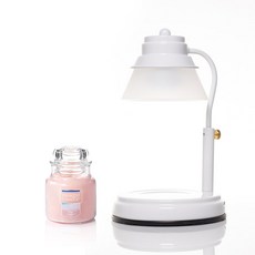 AIND 韓國製定時白色融蠟燈 + 洋基蠟燭 小 104g 套組, 粉紅沙灘