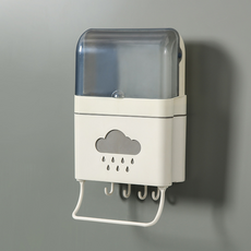 Dimis 附蓋餐具收納筒, 1個, 象牙白