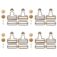 코오미 멜빵고리 길이조절 고리 단추 세트 5W782, 4세트, 브론즈