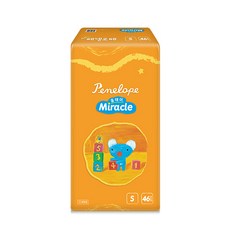 Penelope Miracle 奇蹟乾爽黏貼型尿布, S, 46片