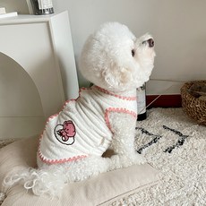 BYDAMSOOMI 小狗大象睡背心, 粉色的