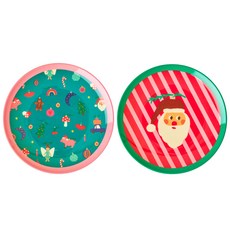 Rice Baby 甜點盤 2 件套, 1套, 禮品車,聖誕老人