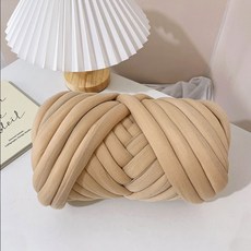 SolRoom DIY編織粗毛線 1kg, 淺卡其色, 1個