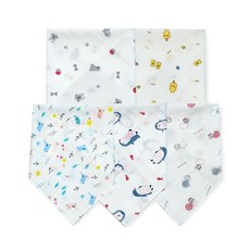 BabyBoom 兒童印花圍兜5件組