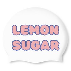 檸檬糖 檸檬泡泡 矽膠泳帽, 白色, 1個