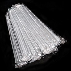 大成產業 直式透明獨立包裝吸管 7 x 250 mm, 500個, 1套