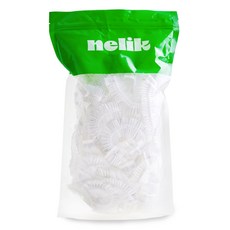 nelik 快速覆蓋一次性多用途塑膠髮帽 100入, 1個, 透明