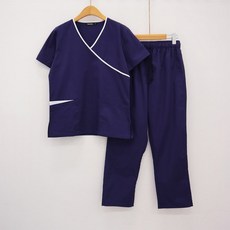 Rabata V領裝飾亮點短袖護士服上下套裝+襪子