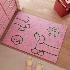 SJ Jane 防滑室內門墊, 粉紅色, 1個