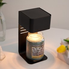 YANKEE CANDLE 融燭燈 黑色+香氛蠟燭 L號+燈泡 2入, EUCALY PTUS, 黑色