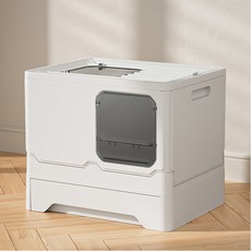 REDPUPPY 貓咪智能貓砂盆 + 貓砂鏟套組, 1套, 白色