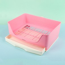 DING DONG PET 兔子天竺鼠雙色廁所 40 x 30 x 16 cm, 1個, 粉紅色