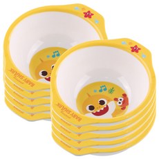 aizoum BABY SHARK雙耳餐碗, 混色, 10入