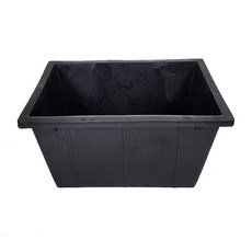 方形橡膠盆, 黑色