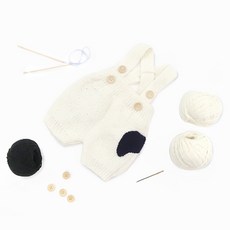 멜로우 아기 소 롬퍼 니팅키트, 혼합색상, 1세트