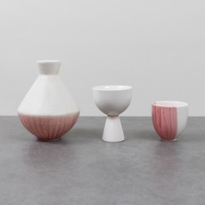 DALSOGEUM 半套單人組 大理石粉, 半套德利清酒壺 + 沙漏酒杯 + 半套酒杯, 1套