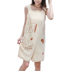 마켓피오 욕실 토끼 목욕가운, 타입4 베이지, 2개