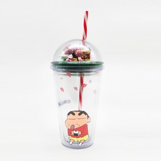 蠟筆小新造型吸管杯, 475ml, 混色