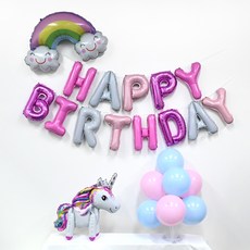 Party Club 粉彩HBD氣球組, 1套, 混合色