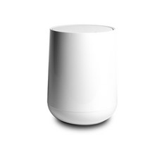 iHome 簡約按壓式圓形垃圾桶, 白色