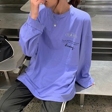 임산부 캐주얼 산책룩 와이드 긴소매 티셔츠