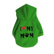 알럽펫 반려동물 아이러브 맘 스웨터, 그린, 1개