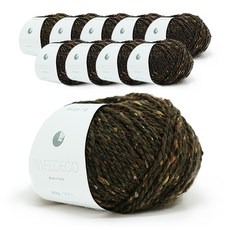 Tweed Eco 編織線 40g 10入, 40 深棕色, 10個