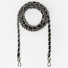 HAPPY BEARS 皮革鍊條斜背包背帶 118cm, 黑色, 1個