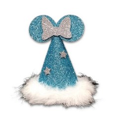 閃亮亮老鼠派對帽, 2個, 藍色