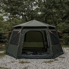 아이두젠 폰타네 헥사 돔 오토 쉘터 텐트, 번카키, 4인용
