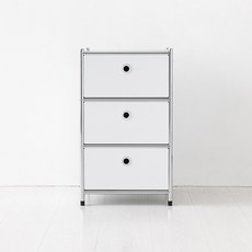 마켓비 심플리 3단 수납장 BC623, 퓨어화이트