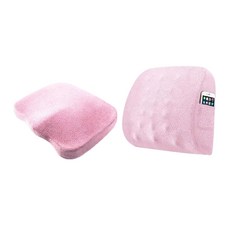 質感靠墊+記憶海綿坐墊組 YT_RA1631, 粉色的