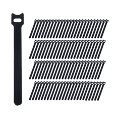 多功能魔鬼氈束線帶, 100黑色, 100條