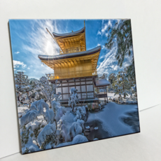 HTP 瓷磚 C421 雪覆金閣寺畫框, 燒製瓷磚, 1個