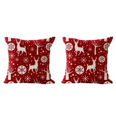 연말 분위기 나는 크리스마스 쿠션 커버 2p