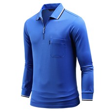 DAKUANG 男性涼感透氣半拉鍊Coolon PK領長袖T恤 D01K9_tp2491