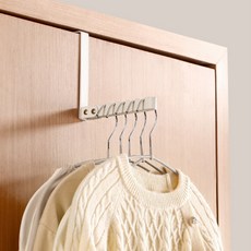 折疊式多用途掛式多功能掛鉤, 1個, 白色