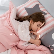 myhouSE 孩童粉紅星星雲朵圖案棉被, 混色