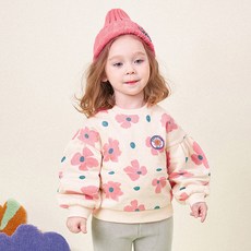 mollimelli 兒童款Good Girl感性花朵刷毛T恤