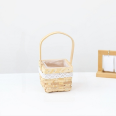 Miso-roun 微笑手提籃花盆盒 方形, 2個, 混色